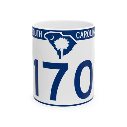 South Carolina 170 (South Carolina) (Road Sign) White Coffee Mug 11oz - Go Mug Yourself