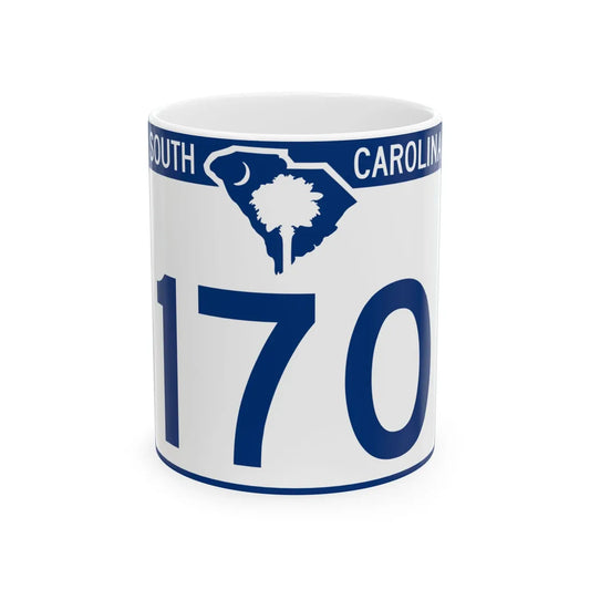 South Carolina 170 (South Carolina) (Road Sign) White Coffee Mug 11oz - Go Mug Yourself