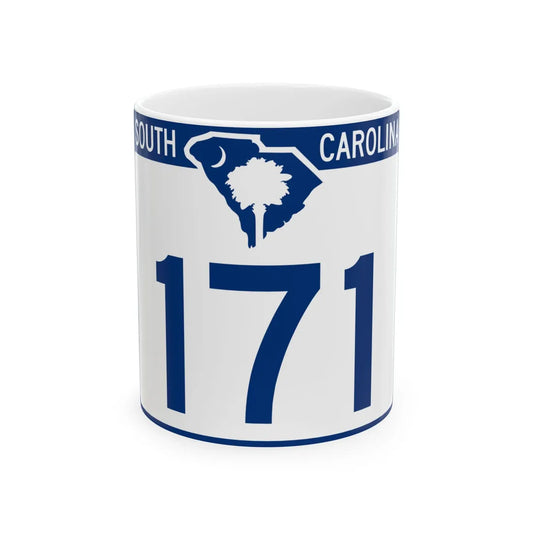 South Carolina 171 (South Carolina) (Road Sign) White Coffee Mug 11oz - Go Mug Yourself