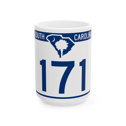 South Carolina 171 (South Carolina) (Road Sign) White Coffee Mug 15oz - Go Mug Yourself