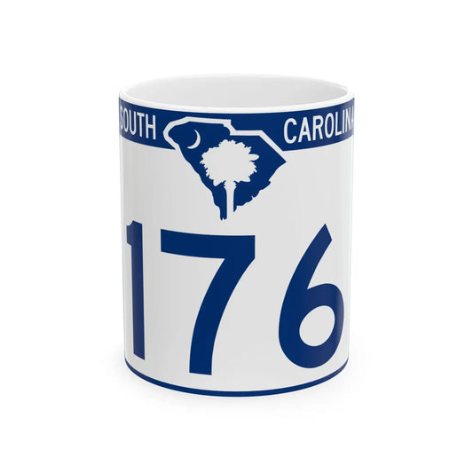 South Carolina 176 (South Carolina) (Road Sign) White Coffee Mug 11oz - Go Mug Yourself