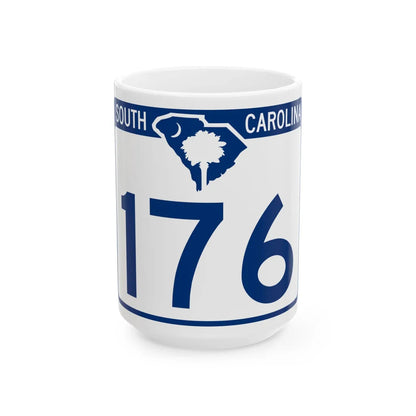 South Carolina 176 (South Carolina) (Road Sign) White Coffee Mug 15oz - Go Mug Yourself