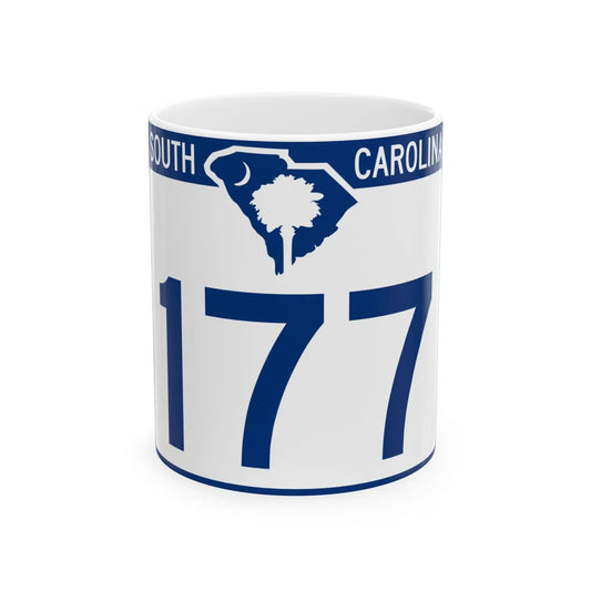 South Carolina 177 (South Carolina) (Road Sign) White Coffee Mug 11oz - Go Mug Yourself