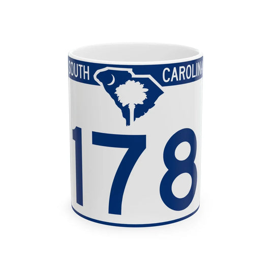 South Carolina 178 (South Carolina) (Road Sign) White Coffee Mug 11oz - Go Mug Yourself