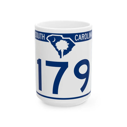 South Carolina 179 (South Carolina) (Road Sign) White Coffee Mug 15oz - Go Mug Yourself