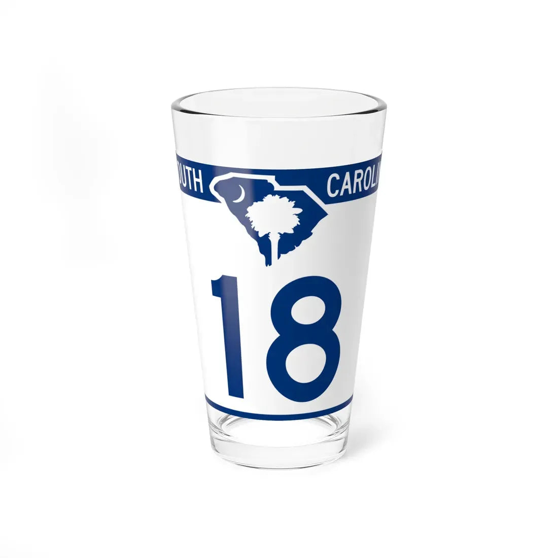 South Carolina 18 (South Carolina) (Road Sign) Pint Glass 16oz 16oz - Go Mug Yourself