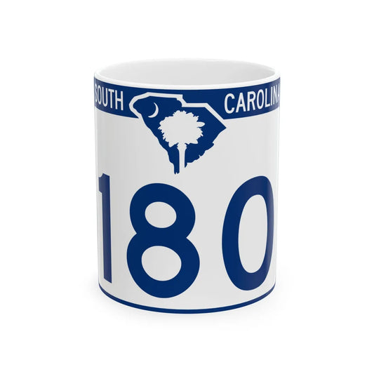 South Carolina 180 (South Carolina) (Road Sign) White Coffee Mug 11oz - Go Mug Yourself