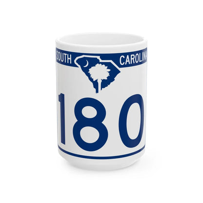 South Carolina 180 (South Carolina) (Road Sign) White Coffee Mug 15oz - Go Mug Yourself