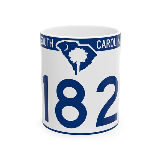 South Carolina 182 (South Carolina) (Road Sign) White Coffee Mug 11oz - Go Mug Yourself
