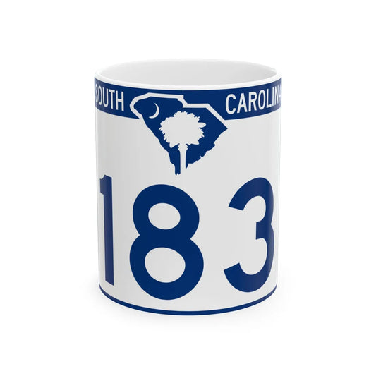 South Carolina 183 (South Carolina) (Road Sign) White Coffee Mug 11oz - Go Mug Yourself