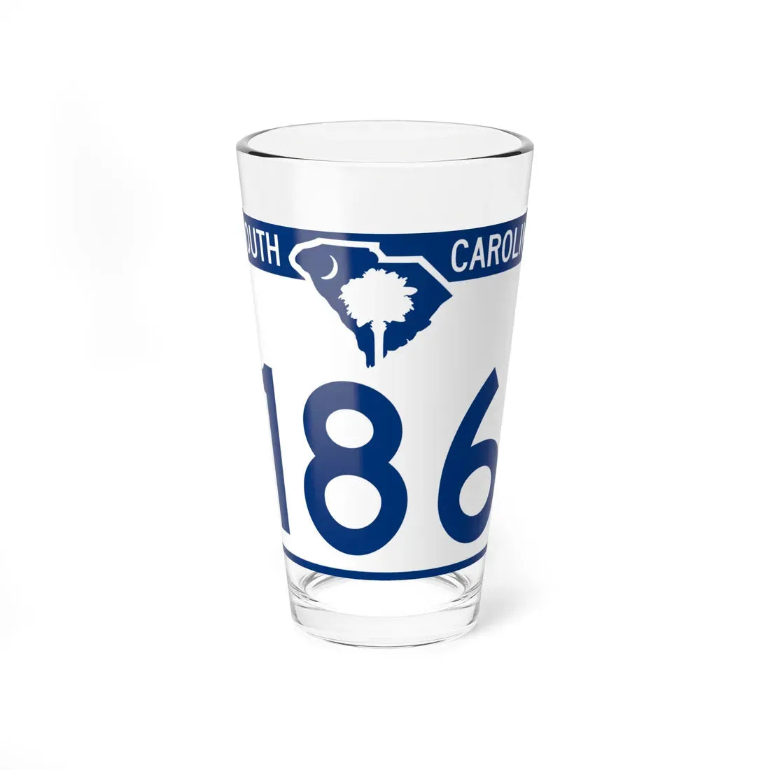 South Carolina 186 (South Carolina) (Road Sign) Pint Glass 16oz 16oz - Go Mug Yourself