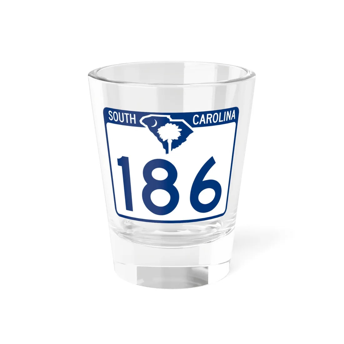 South Carolina 186 (South Carolina) (Road Sign) Shot Glass 1.5oz 1.5oz - Go Mug Yourself