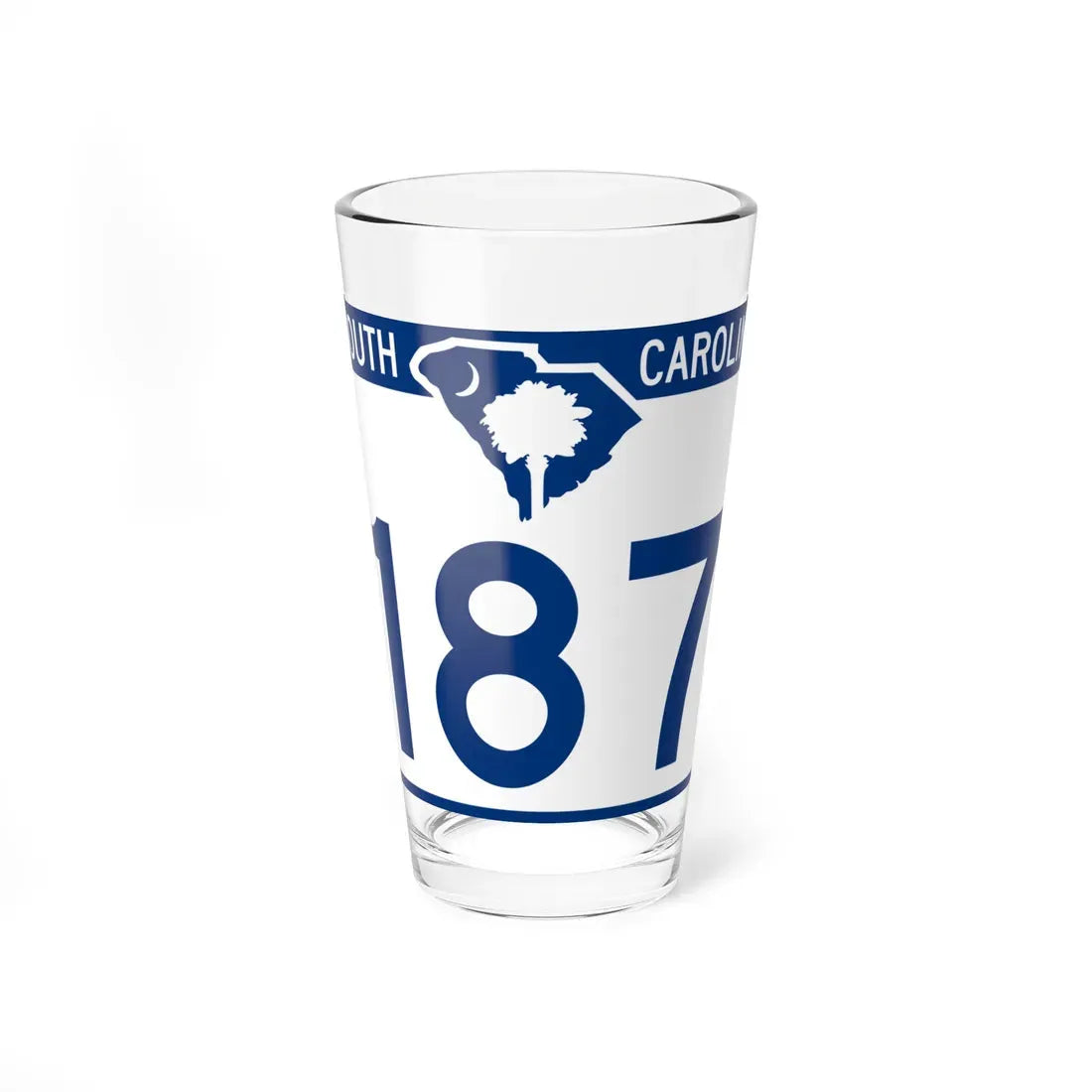 South Carolina 187 (South Carolina) (Road Sign) Pint Glass 16oz 16oz - Go Mug Yourself
