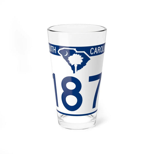 South Carolina 187 (South Carolina) (Road Sign) Pint Glass 16oz 16oz - Go Mug Yourself
