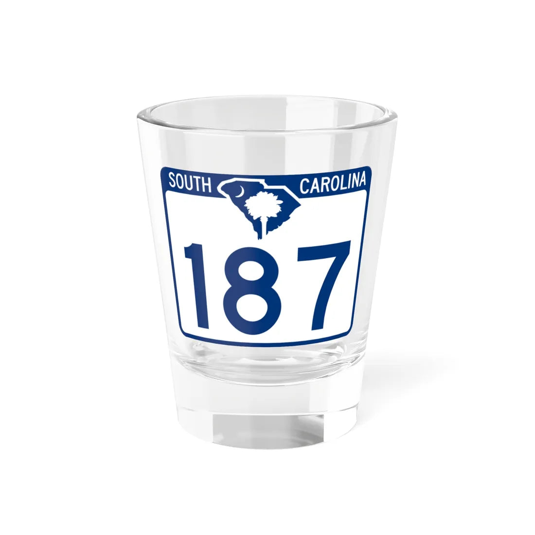 South Carolina 187 (South Carolina) (Road Sign) Shot Glass 1.5oz 1.5oz - Go Mug Yourself