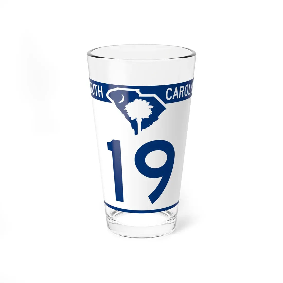 South Carolina 19 (South Carolina) (Road Sign) Pint Glass 16oz 16oz - Go Mug Yourself