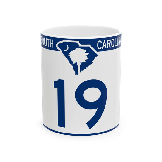 South Carolina 19 (South Carolina) (Road Sign) White Coffee Mug 11oz - Go Mug Yourself