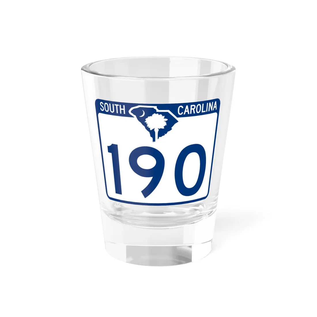 South Carolina 190 (South Carolina) (Road Sign) Shot Glass 1.5oz 1.5oz - Go Mug Yourself