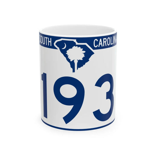 South Carolina 193 (South Carolina) (Road Sign) White Coffee Mug 11oz - Go Mug Yourself