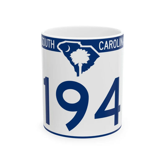 South Carolina 194 (South Carolina) (Road Sign) White Coffee Mug 11oz - Go Mug Yourself