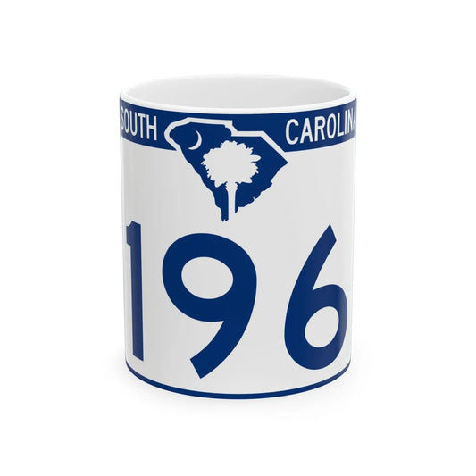 South Carolina 196 (South Carolina) (Road Sign) White Coffee Mug 11oz - Go Mug Yourself