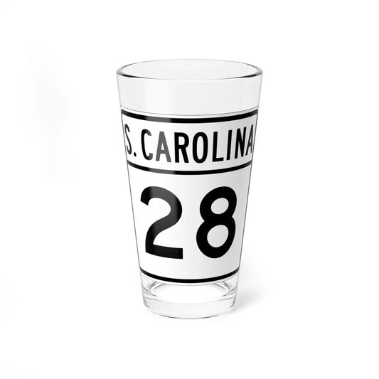 South Carolina 1960s variant (South Carolina) (Road Sign) Pint Glass 16oz 16oz - Go Mug Yourself
