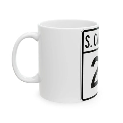 South Carolina 1960s variant (South Carolina) (Road Sign) White Coffee Mug - Go Mug Yourself