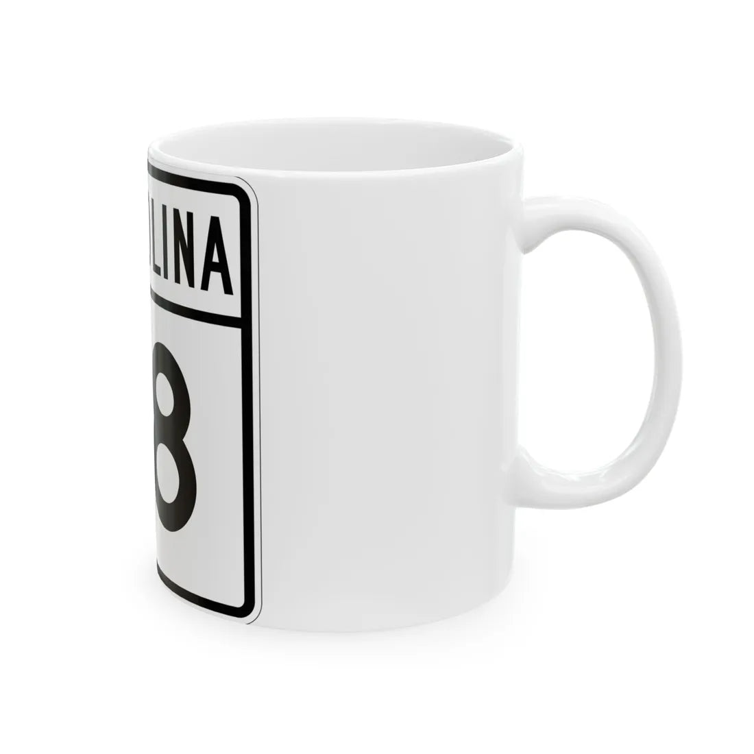 South Carolina 1960s variant (South Carolina) (Road Sign) White Coffee Mug - Go Mug Yourself