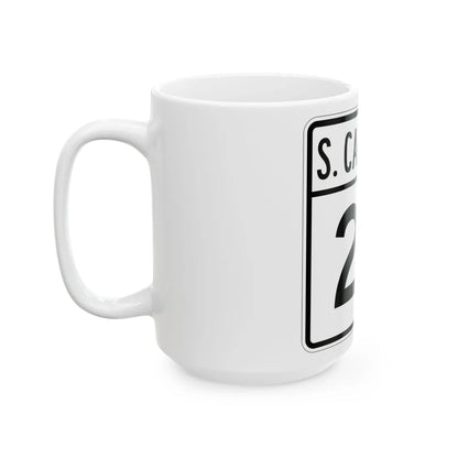South Carolina 1960s variant (South Carolina) (Road Sign) White Coffee Mug - Go Mug Yourself