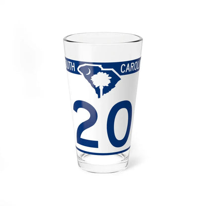 South Carolina 20 (South Carolina) (Road Sign) Pint Glass 16oz 16oz - Go Mug Yourself