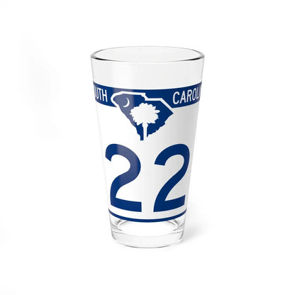 South Carolina 22 (South Carolina) (Road Sign) Pint Glass 16oz 16oz - Go Mug Yourself