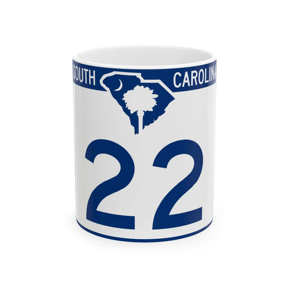 South Carolina 22 (South Carolina) (Road Sign) White Coffee Mug 11oz - Go Mug Yourself