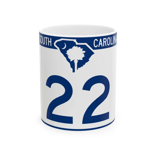 South Carolina 22 (South Carolina) (Road Sign) White Coffee Mug 11oz - Go Mug Yourself