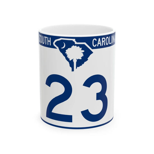 South Carolina 23 (South Carolina) (Road Sign) White Coffee Mug 11oz - Go Mug Yourself
