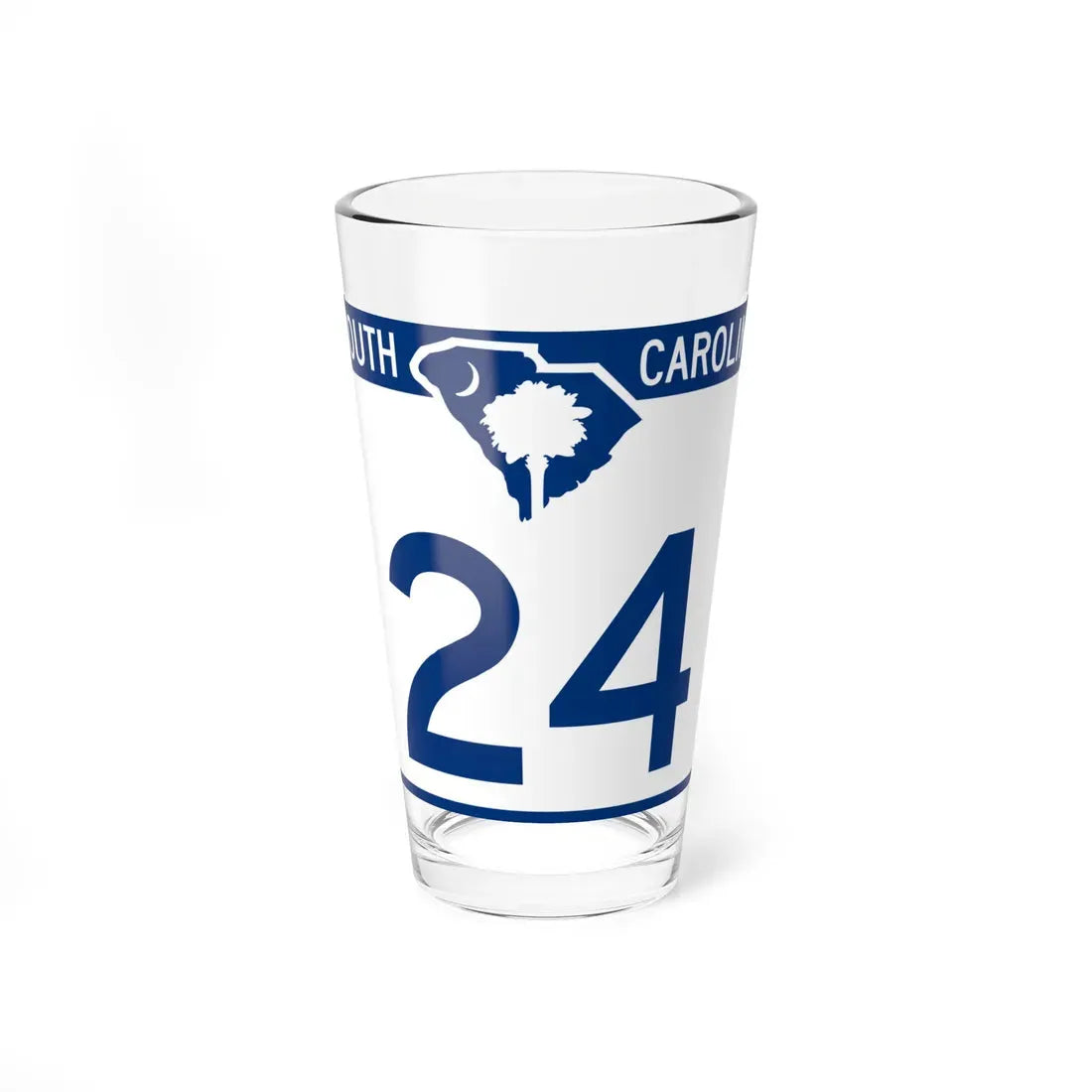 South Carolina 24 (South Carolina) (Road Sign) Pint Glass 16oz 16oz - Go Mug Yourself