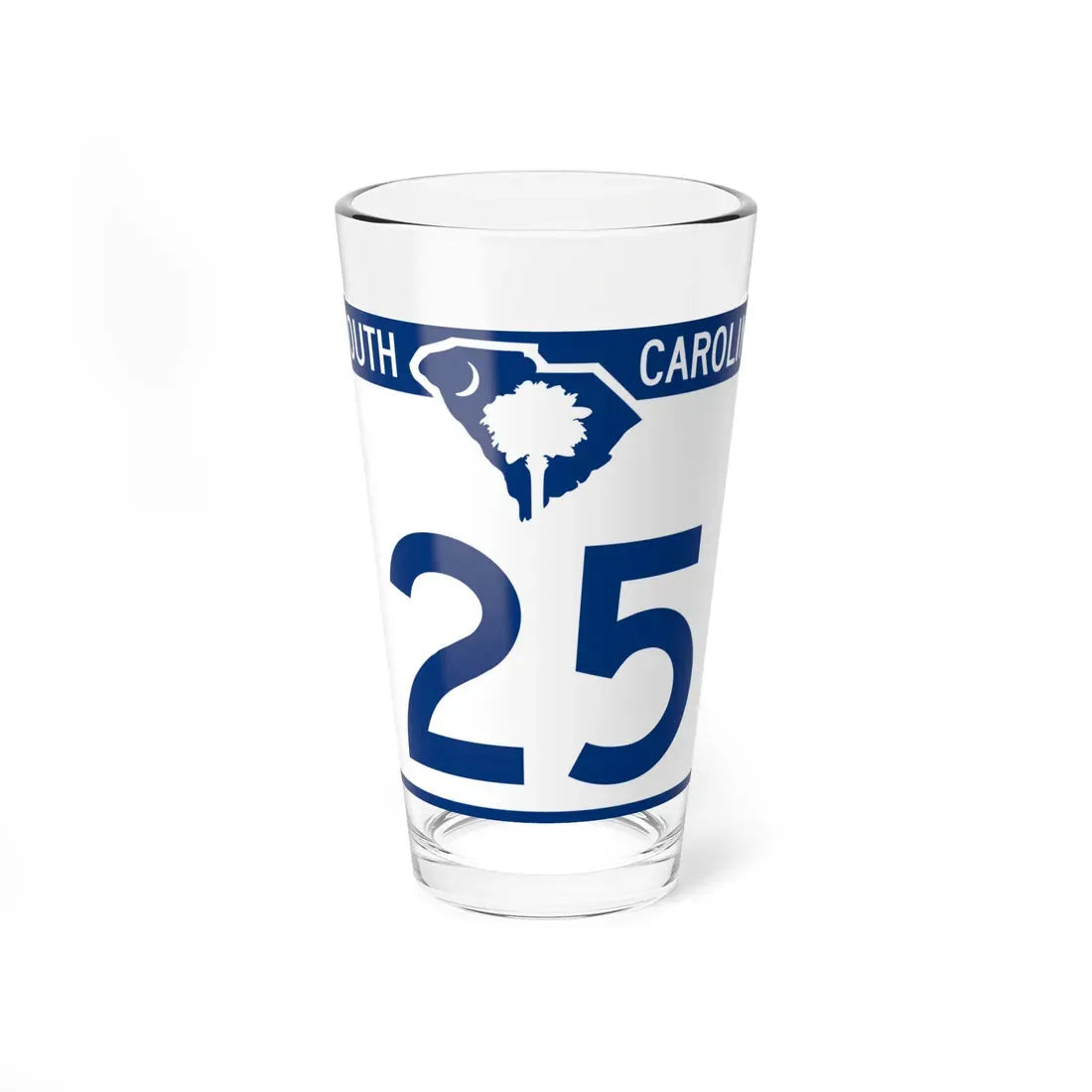 South Carolina 25 (South Carolina) (Road Sign) Pint Glass 16oz 16oz - Go Mug Yourself