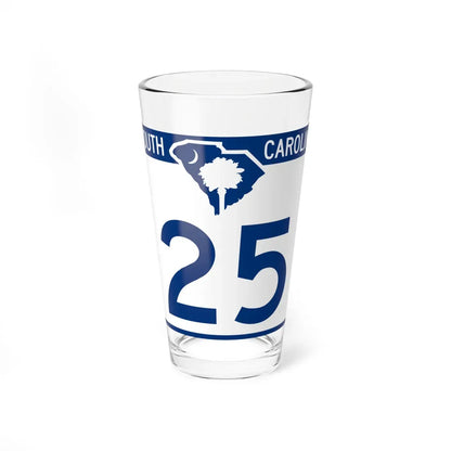 South Carolina 25 (South Carolina) (Road Sign) Pint Glass 16oz 16oz - Go Mug Yourself