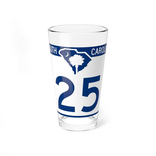 South Carolina 25 (South Carolina) (Road Sign) Pint Glass 16oz 16oz - Go Mug Yourself