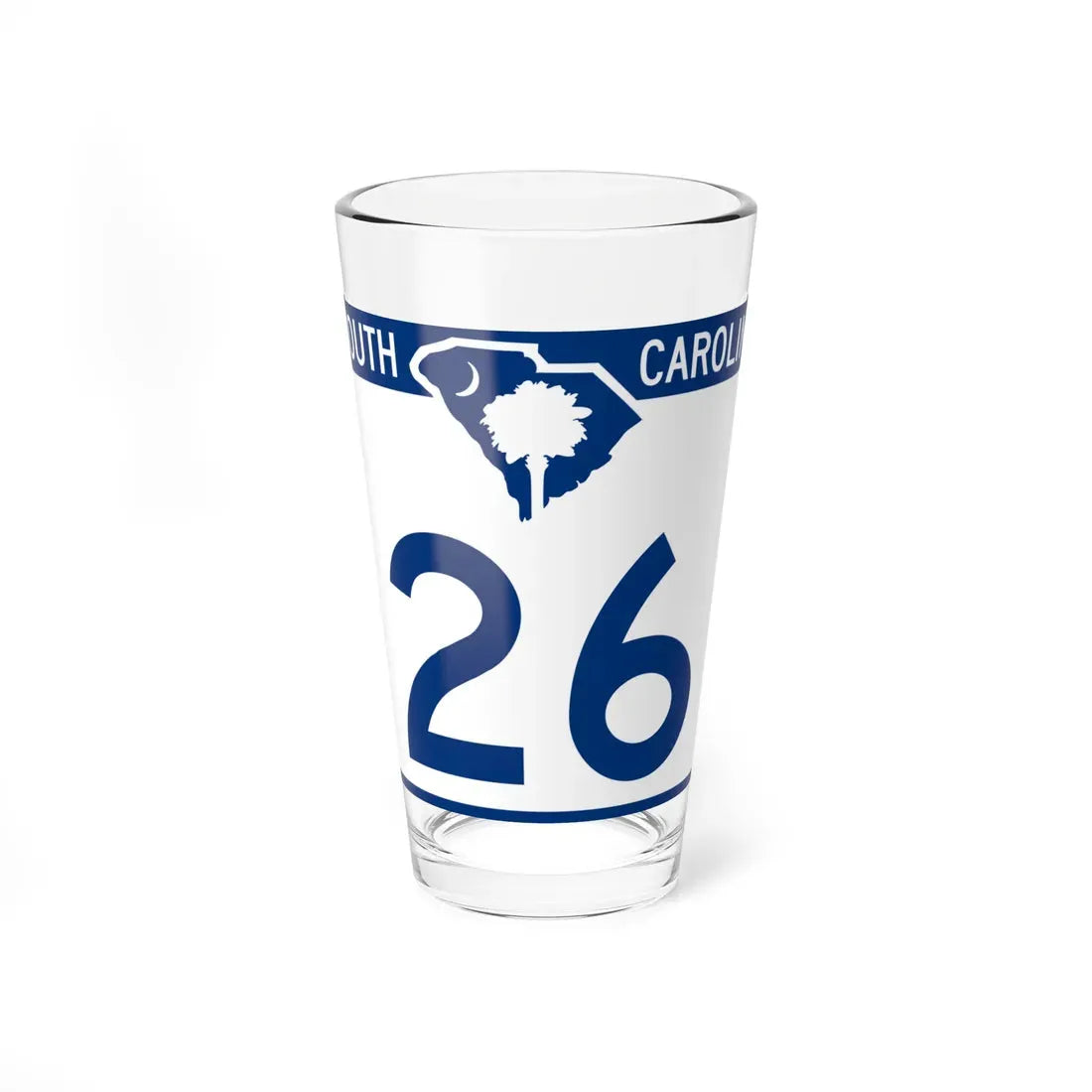 South Carolina 26 (South Carolina) (Road Sign) Pint Glass 16oz 16oz - Go Mug Yourself