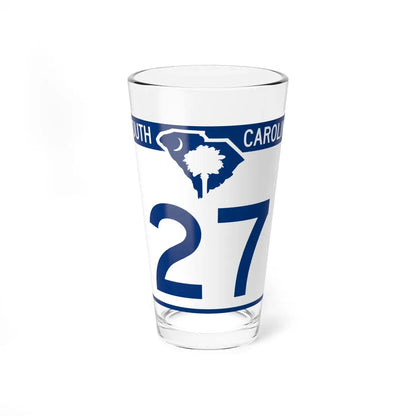 South Carolina 27 (South Carolina) (Road Sign) Pint Glass 16oz 16oz - Go Mug Yourself