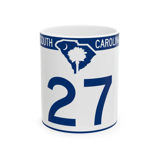 South Carolina 27 (South Carolina) (Road Sign) White Coffee Mug 11oz - Go Mug Yourself