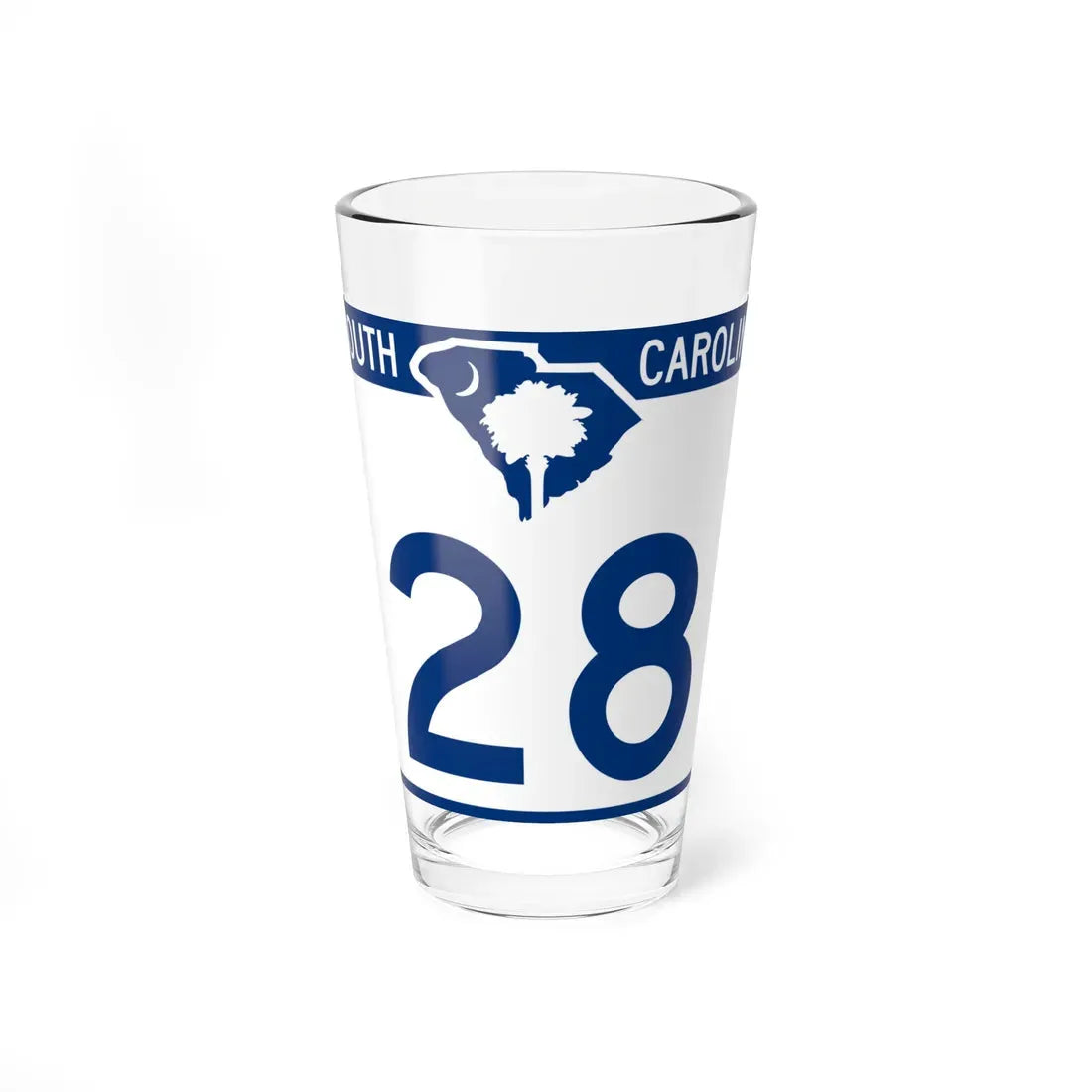 South Carolina 28 (South Carolina) (Road Sign) Pint Glass 16oz 16oz - Go Mug Yourself