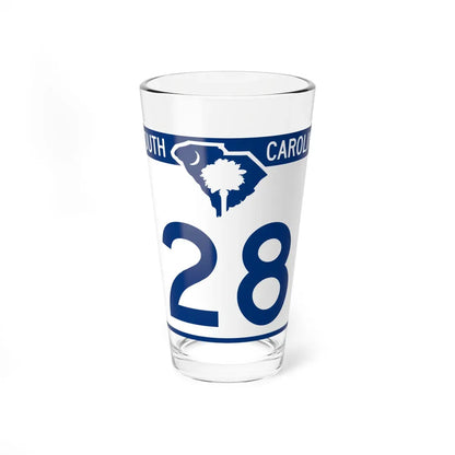 South Carolina 28 (South Carolina) (Road Sign) Pint Glass 16oz 16oz - Go Mug Yourself