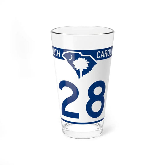South Carolina 28 (South Carolina) (Road Sign) Pint Glass 16oz 16oz - Go Mug Yourself