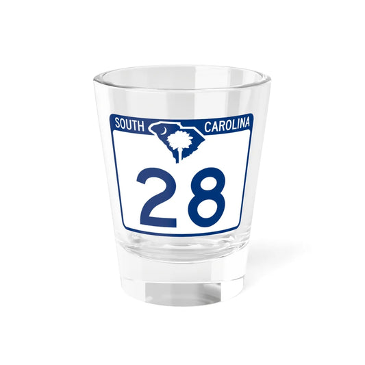 South Carolina 28 (South Carolina) (Road Sign) Shot Glass 1.5oz 1.5oz - Go Mug Yourself