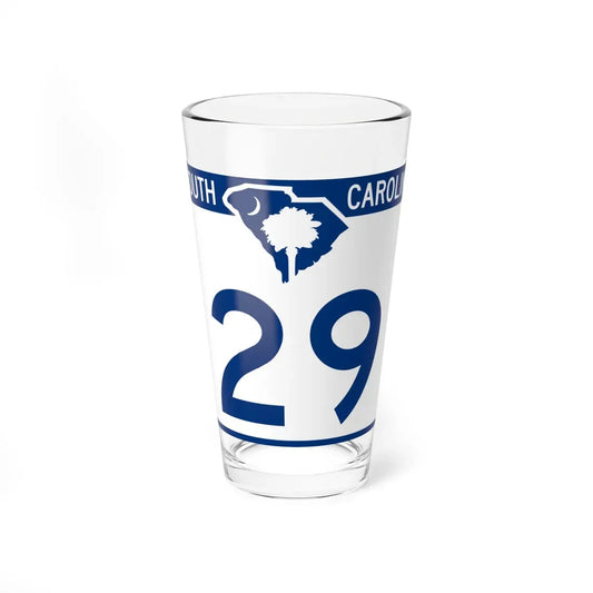 South Carolina 29 (South Carolina) (Road Sign) Pint Glass 16oz 16oz - Go Mug Yourself