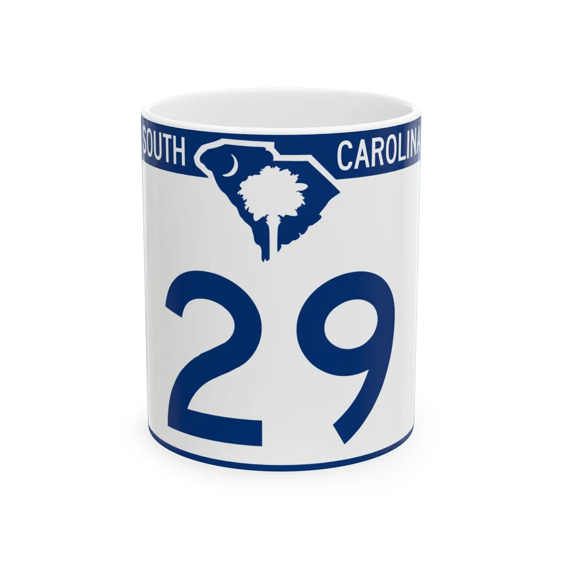 South Carolina 29 (South Carolina) (Road Sign) White Coffee Mug 11oz - Go Mug Yourself