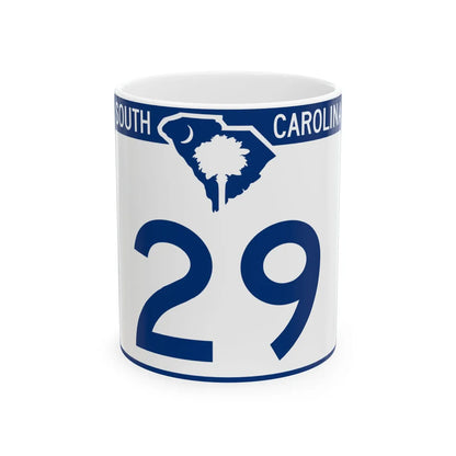 South Carolina 29 (South Carolina) (Road Sign) White Coffee Mug 11oz - Go Mug Yourself