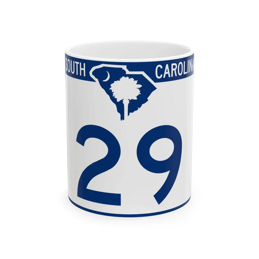 South Carolina 29 (South Carolina) (Road Sign) White Coffee Mug 11oz - Go Mug Yourself