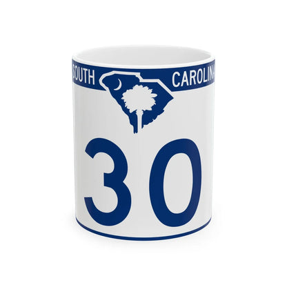 South Carolina 30 (South Carolina) (Road Sign) White Coffee Mug 11oz - Go Mug Yourself